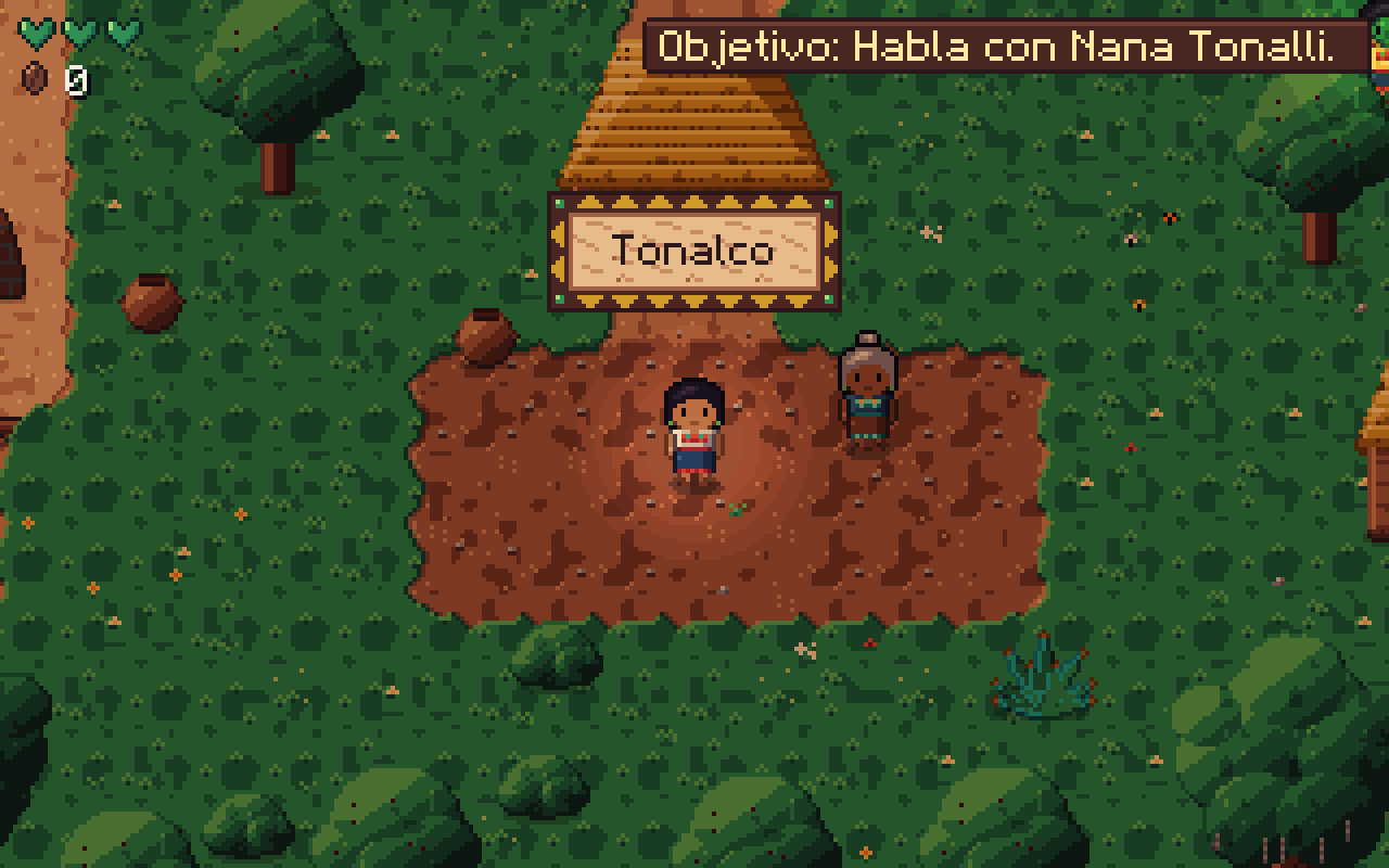 Citlali visita a Nana Tonalli entre las casas de Tonalco